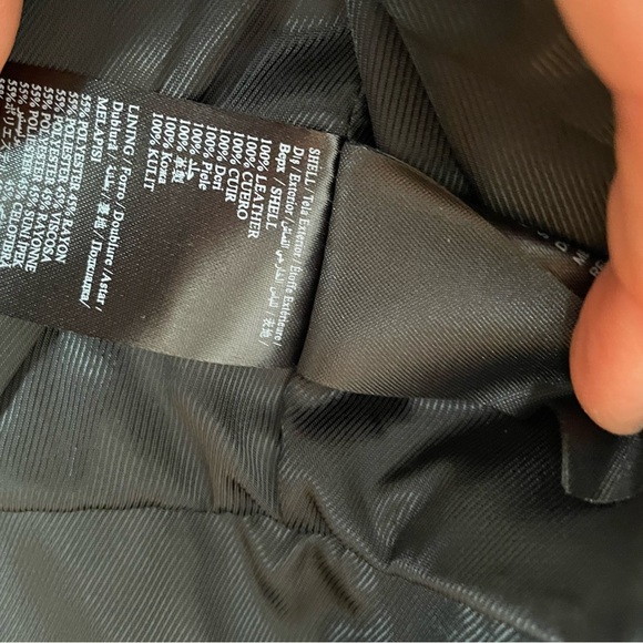 New Bebe Women's peplum black genuine leather blazer jacket XS - Picture 6 of 9